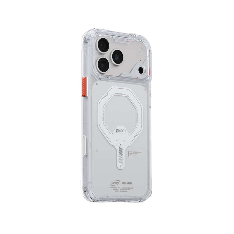 Apple iPhone 18 Pro Max Kılıf M-safe Şarj Özellikli Şeffaf Airbag Tasarımlı Skinarma Saido Mag-Charge Kapak - 18