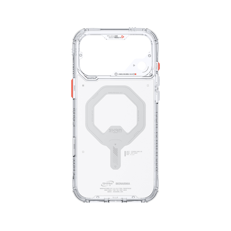 Apple iPhone 18 Pro Max Kılıf M-safe Şarj Özellikli Şeffaf Airbag Tasarımlı Skinarma Saido Mag-Charge Kapak - 21
