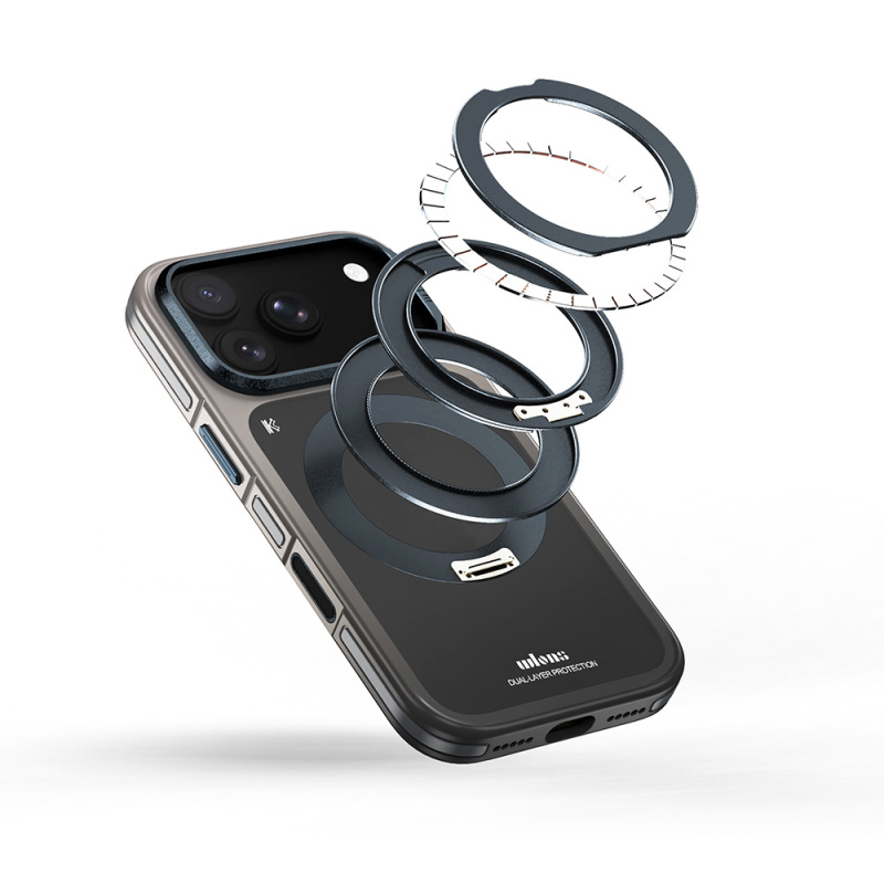Apple iPhone 18 Pro Max Kılıf M-safe Şarj Özellikli Sert PC Wlons Arvox Standlı Kapak - 6