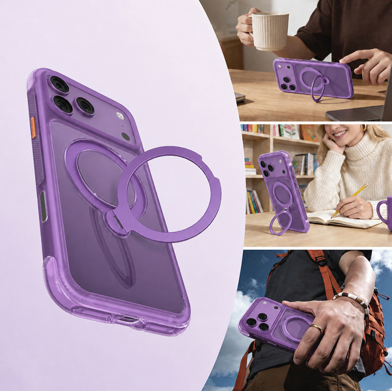 Apple iPhone 18 Pro Max Kılıf M-safe Şarj Özellikli Standlı Airbag Tasarımlı Mutural Air Shield Serisi Kapak - 10