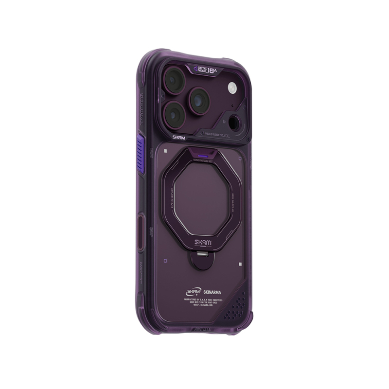 Apple iPhone 18 Pro Max Kılıf M-safe Şarj Özellikli Standlı Skinarma Saturn Kapak - 1