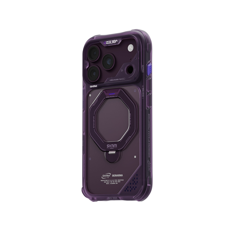 Apple iPhone 18 Pro Max Kılıf M-safe Şarj Özellikli Standlı Skinarma Saturn Kapak - 3