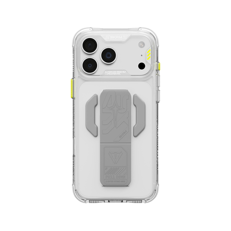 Apple iPhone 18 Pro Max Kılıf M-safe Şarj Özellikli Teknoloji Desenli Skinarma Helio CE Mag Charge Standlı Kapak - 1