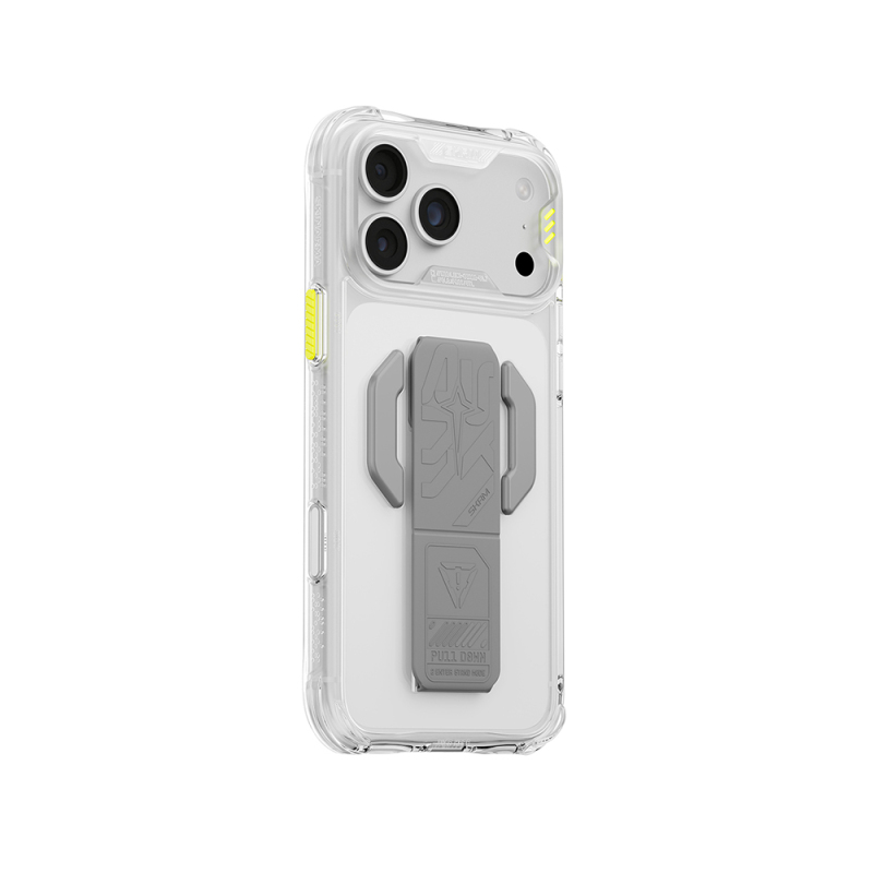 Apple iPhone 18 Pro Max Kılıf M-safe Şarj Özellikli Teknoloji Desenli Skinarma Helio CE Mag Charge Standlı Kapak - 5