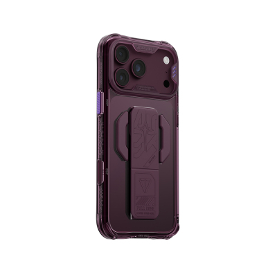 Apple iPhone 18 Pro Max Kılıf M-safe Şarj Özellikli Teknoloji Desenli Skinarma Helio CE Mag Charge Standlı Kapak - 16