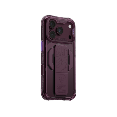 Apple iPhone 18 Pro Max Kılıf M-safe Şarj Özellikli Teknoloji Desenli Skinarma Helio CE Mag Charge Standlı Kapak - 21
