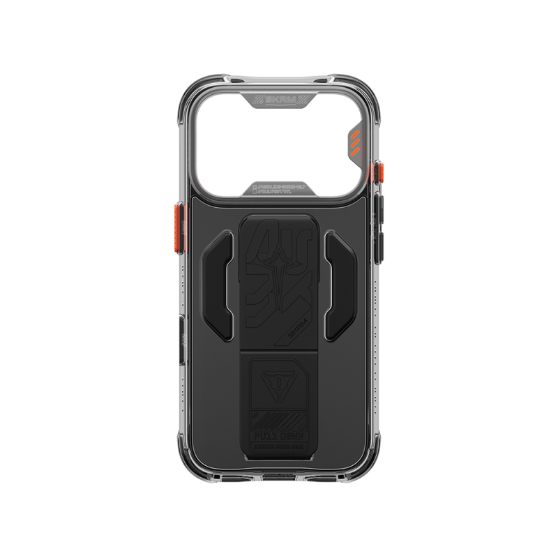 Apple iPhone 18 Pro Max Kılıf M-safe Şarj Özellikli Teknoloji Desenli Skinarma Helio CE Mag Charge Standlı Kapak - 29