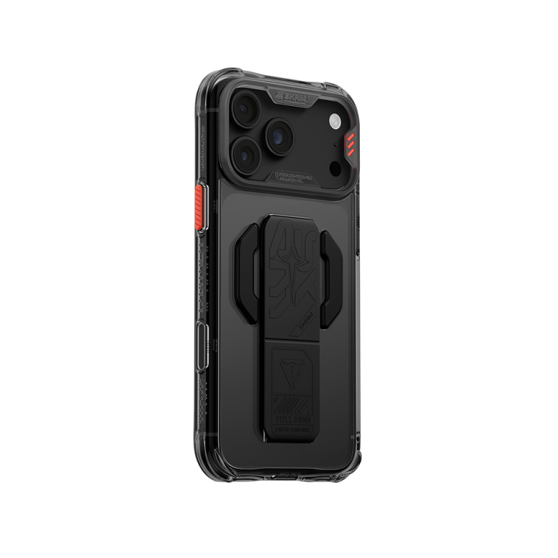 Apple iPhone 18 Pro Max Kılıf M-safe Şarj Özellikli Teknoloji Desenli Skinarma Helio CE Mag Charge Standlı Kapak - 30