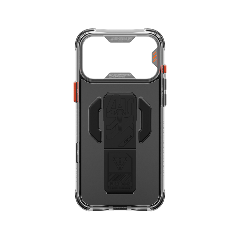 Apple iPhone 18 Pro Max Kılıf M-safe Şarj Özellikli Teknoloji Desenli Skinarma Helio CE Mag Charge Standlı Kapak - 33