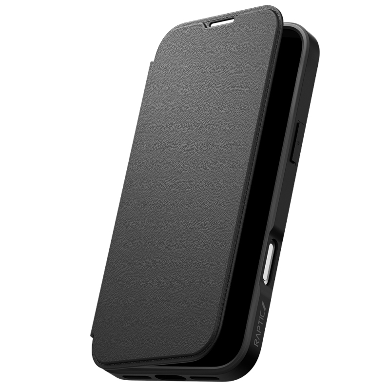 Apple iPhone 18 Pro Max Kılıf M-safe Şarj Özellikli Vegan Deri Tasarımlı Şeffaf Arka Yüzey Kartlıklı Raptic Urban Folio Serisi Kapak - 5