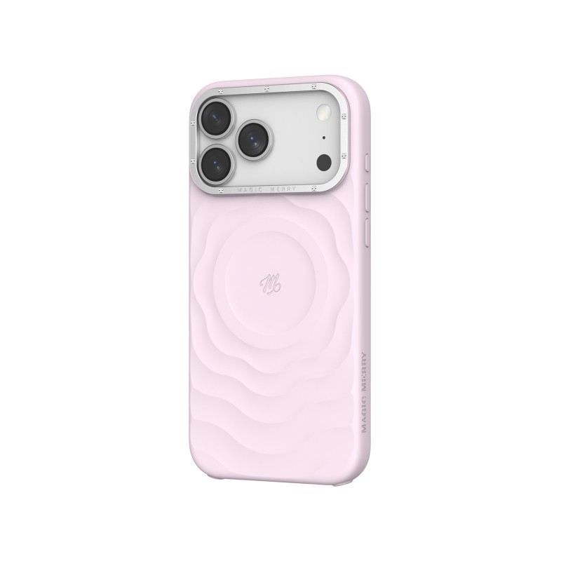 Apple iPhone 18 Pro Max Kılıf M-safe Şarj Özellikli Wiwu Magic Merry Blossom Drift Serisi Kapak - 7