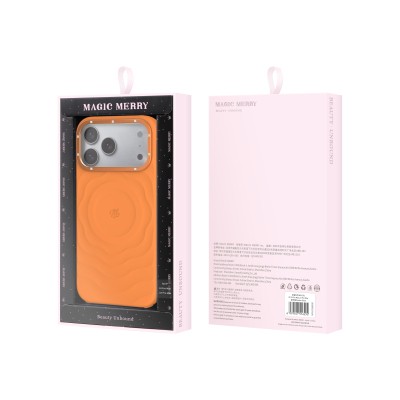 Apple iPhone 18 Pro Max Kılıf M-safe Şarj Özellikli Wiwu Magic Merry Blossom Drift Serisi Kapak - 19