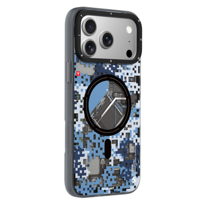 Apple iPhone 18 Pro Max Kılıf M-Safe Şarj Özellikli Youngkit Camouflage Sykell Serisi Kapak - 15