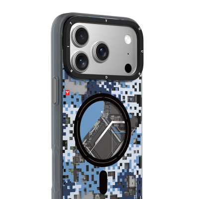 Apple iPhone 18 Pro Max Kılıf M-Safe Şarj Özellikli Youngkit Camouflage Sykell Serisi Kapak - 18