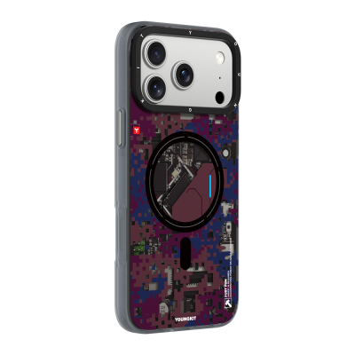 Apple iPhone 18 Pro Max Kılıf M-Safe Şarj Özellikli Youngkit Camouflage Sykell Serisi Kapak - 22
