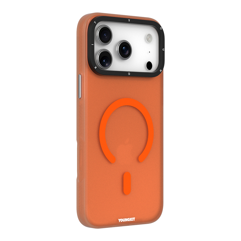 Apple iPhone 18 Pro Max Kılıf M-safe Şarj Özellikli Youngkit Hidden Sand Serisi Kapak - 6