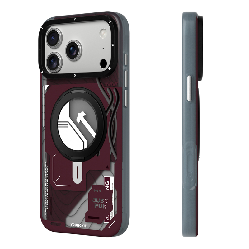 Apple iPhone 18 Pro Max Kılıf M-safe Şarj Özellikli Youngkit Starship Serisi Kapak - 1