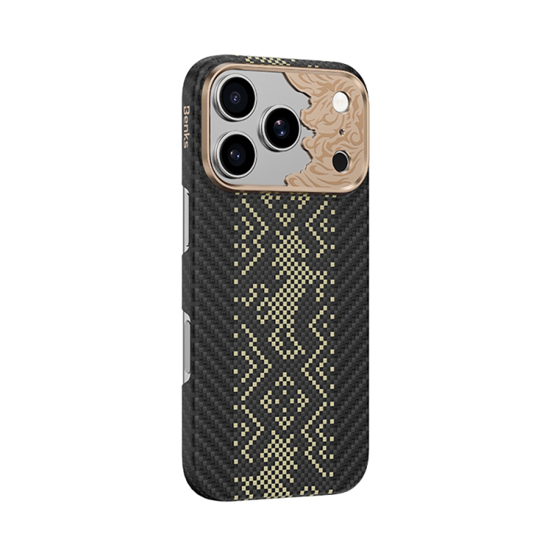 Apple iPhone 18 Pro Max Kılıf M-safe Şarj Özellikli Yükseltilmiş Kamera Çerçeveli Benks ArmorAir Knight Serisi C1 Kevlar Kapak - 3