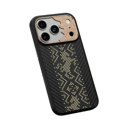Apple iPhone 18 Pro Max Kılıf M-safe Şarj Özellikli Yükseltilmiş Kamera Çerçeveli Karbon Fiber Tasarımlı Benks Knight ArmorPro Kevlar Kapak - 3