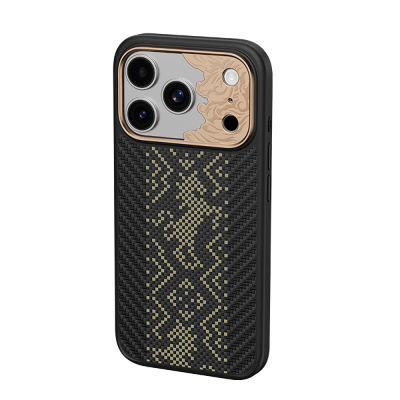 Apple iPhone 18 Pro Max Kılıf M-safe Şarj Özellikli Yükseltilmiş Kamera Çerçeveli Karbon Fiber Tasarımlı Benks Knight ArmorPro Kevlar Kapak - 5