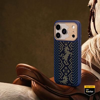 Apple iPhone 18 Pro Max Kılıf M-safe Şarj Özellikli Yükseltilmiş Kamera Çerçeveli Karbon Fiber Tasarımlı Benks Knight ArmorPro Kevlar Kapak - 10