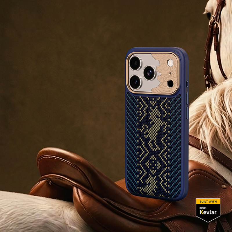 Apple iPhone 18 Pro Max Kılıf M-safe Şarj Özellikli Yükseltilmiş Kamera Çerçeveli Karbon Fiber Tasarımlı Benks Knight ArmorPro Kevlar Kapak - 10