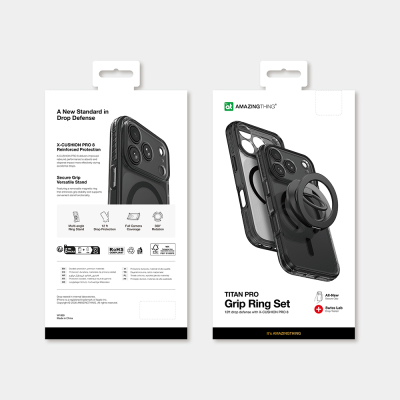 Apple iPhone 18 Pro Max Kılıf M-safe Şarj Özellikli Yüzük Standlı Amazingthing Titan Pro Grip Ring Serisi Kapak - 13