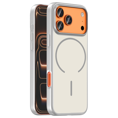 Apple iPhone 18 Pro Max Kılıf M-Safe Şarj Özellikli Zore Lora PC Kapak - 1
