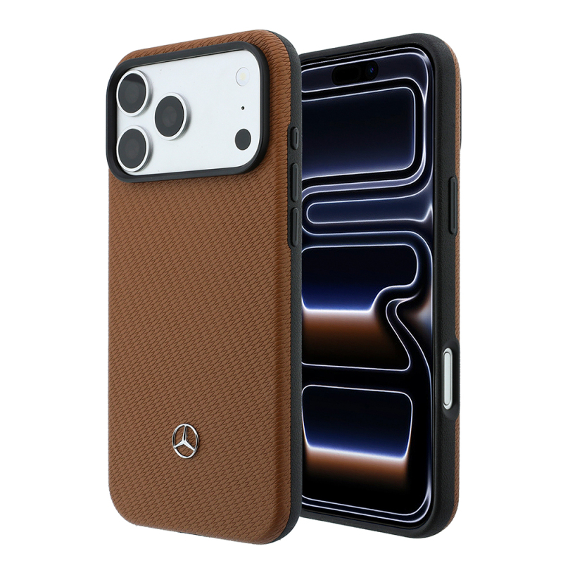Apple iPhone 18 Pro Max Kılıf Mercedes Benz Orjinal Lisanslı M-safe Şarj Özellikli PU Deri 3D Metal Logolu Kartlıklı Kapak - 4