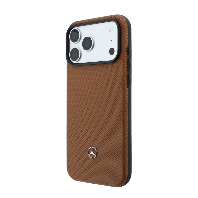 Apple iPhone 18 Pro Max Kılıf Mercedes Benz Orjinal Lisanslı M-safe Şarj Özellikli PU Deri 3D Metal Logolu Kartlıklı Kapak - 5