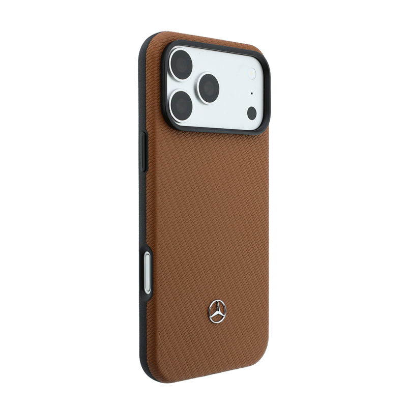 Apple iPhone 18 Pro Max Kılıf Mercedes Benz Orjinal Lisanslı M-safe Şarj Özellikli PU Deri 3D Metal Logolu Kartlıklı Kapak - 7