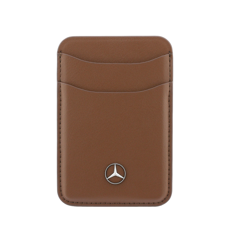 Apple iPhone 18 Pro Max Kılıf Mercedes Benz Orjinal Lisanslı M-safe Şarj Özellikli PU Deri 3D Metal Logolu Kartlıklı Kapak - 12