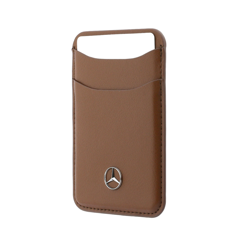 Apple iPhone 18 Pro Max Kılıf Mercedes Benz Orjinal Lisanslı M-safe Şarj Özellikli PU Deri 3D Metal Logolu Kartlıklı Kapak - 13