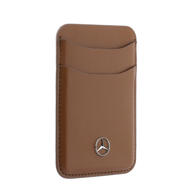 Apple iPhone 18 Pro Max Kılıf Mercedes Benz Orjinal Lisanslı M-safe Şarj Özellikli PU Deri 3D Metal Logolu Kartlıklı Kapak - 15