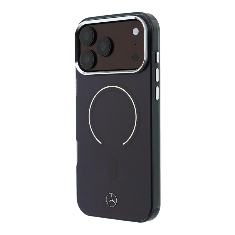 Apple iPhone 18 Pro Max Kılıf Mercedes Benz Orjinal Lisanslı M-safe Şarj Özellikli Saydam Yüzey İkonik 3D Metal Logolu Kapak - 2