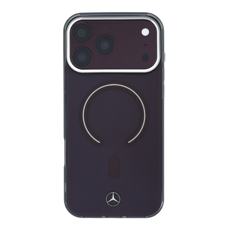 Apple iPhone 18 Pro Max Kılıf Mercedes Benz Orjinal Lisanslı M-safe Şarj Özellikli Saydam Yüzey İkonik 3D Metal Logolu Kapak - 3