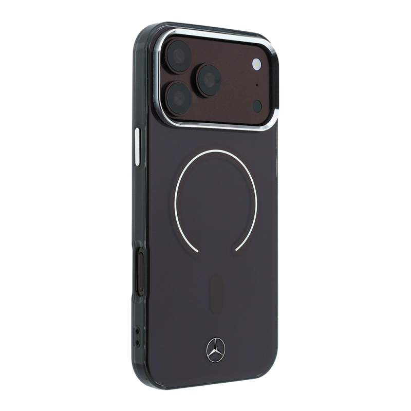 Apple iPhone 18 Pro Max Kılıf Mercedes Benz Orjinal Lisanslı M-safe Şarj Özellikli Saydam Yüzey İkonik 3D Metal Logolu Kapak - 4
