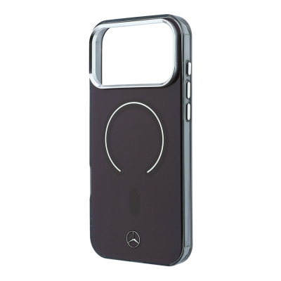 Apple iPhone 18 Pro Max Kılıf Mercedes Benz Orjinal Lisanslı M-safe Şarj Özellikli Saydam Yüzey İkonik 3D Metal Logolu Kapak - 6