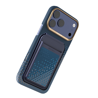 Apple iPhone 18 Pro Max Kılıf Raptic 2in1 Bundle Kit Aramid Skin Serenity Serisi Kartlık ve Karbon Kapak - 3