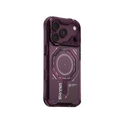 Apple iPhone 18 Pro Max Kılıf SkinArma M-safe Şarj Özellikli Airbag Tasarımlı Magma Kapak - 1