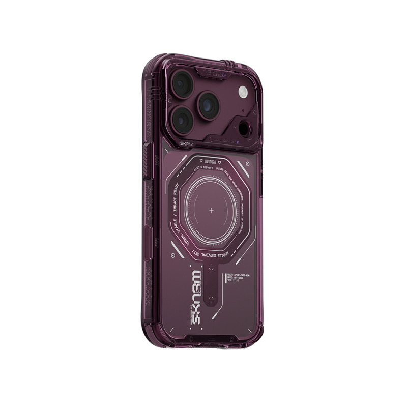 Apple iPhone 18 Pro Max Kılıf SkinArma M-safe Şarj Özellikli Airbag Tasarımlı Magma Kapak - 1