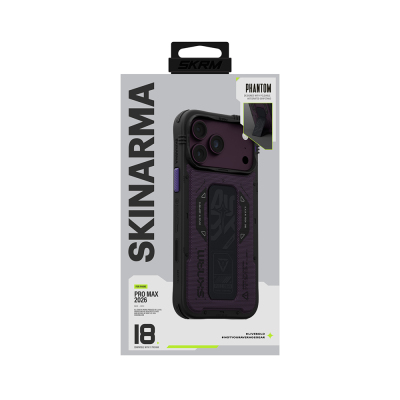 Apple iPhone 18 Pro Max Kılıf SkinArma M-safe Şarj Özellikli Airbag Tasarımlı Standlı Phantom Kapak - 13
