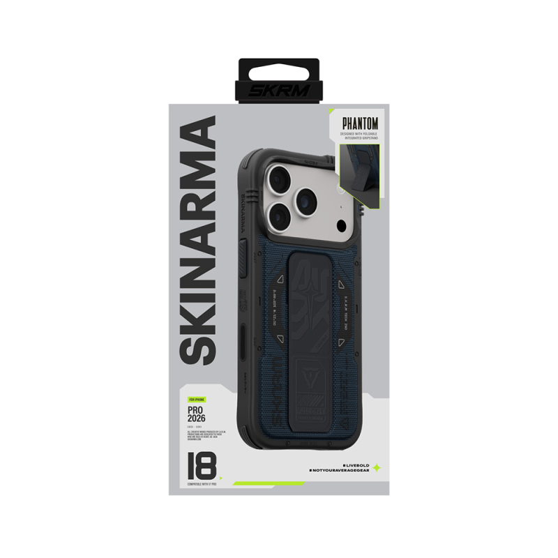Apple iPhone 18 Pro Max Kılıf SkinArma M-safe Şarj Özellikli Airbag Tasarımlı Standlı Phantom Kapak - 24