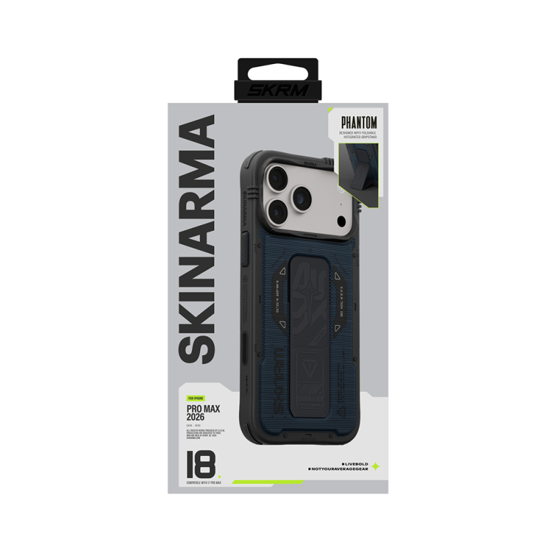 Apple iPhone 18 Pro Max Kılıf SkinArma M-safe Şarj Özellikli Airbag Tasarımlı Standlı Phantom Kapak - 25