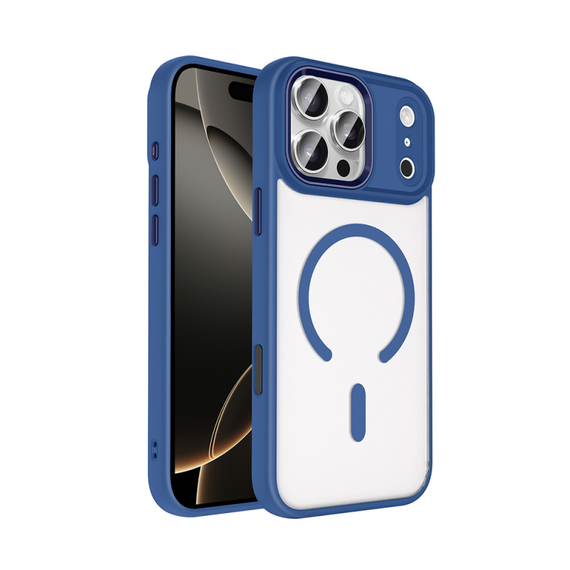 Apple iPhone 18 Pro Max Kılıf Wireless Şarj Özellikli Zore Krom M-safe Silikon Kapak - 1