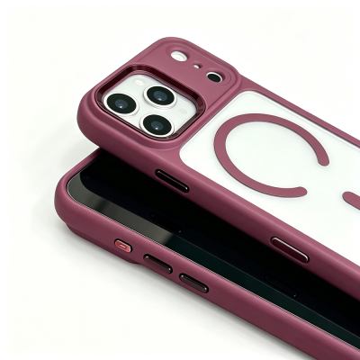 Apple iPhone 18 Pro Max Kılıf Wireless Şarj Özellikli Zore Krom M-safe Silikon Kapak - 18