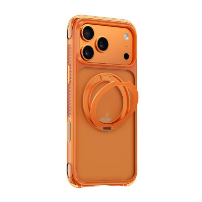 Apple iPhone 18 Pro Max Kılıf Wiwu AG-203 AeroGuard Ultra Serisi M-safe Şarj Özellikli Airbag Tasarımlı Standlı Kapak - 2