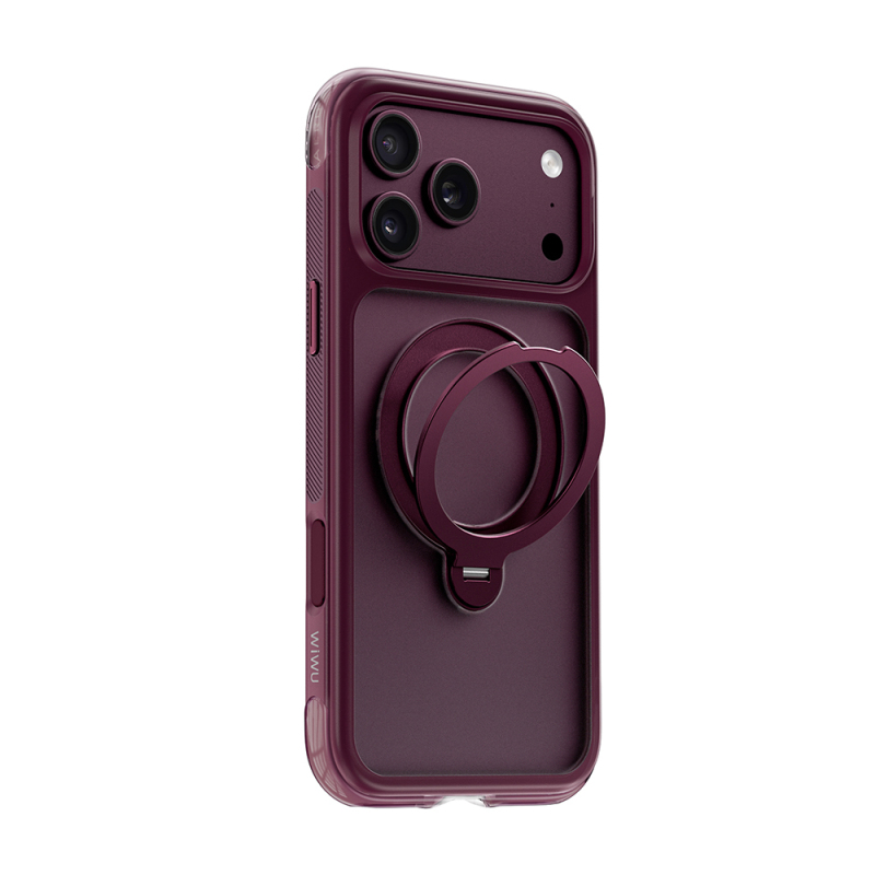 Apple iPhone 18 Pro Max Kılıf Wiwu AS-203 AeroShield Ultra Serisi M-safe Şarj Özellikli Airbag Tasarımlı Standlı Kapak - 2