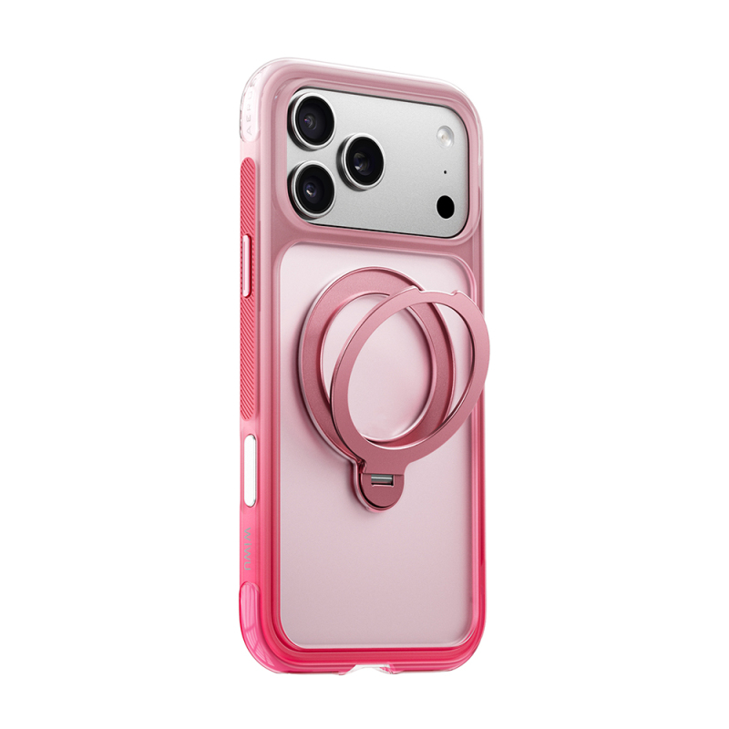 Apple iPhone 18 Pro Max Kılıf Wiwu AS-204 AeroShield Aurora Ultra Serisi M-safe Şarj Özellikli Airbag Tasarımlı Standlı Kapak - 1