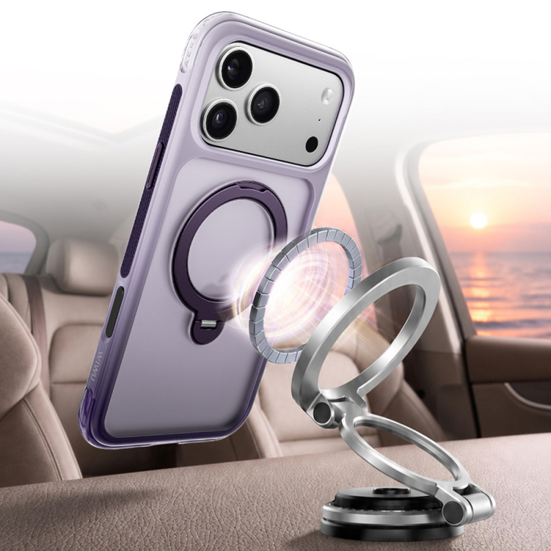 Apple iPhone 18 Pro Max Kılıf Wiwu AS-204 AeroShield Aurora Ultra Serisi M-safe Şarj Özellikli Airbag Tasarımlı Standlı Kapak - 18